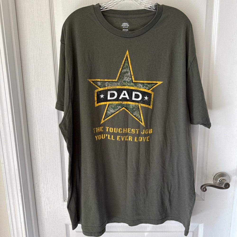 Celebrate Dad Toughest Job Graphic Short Sleeve TShirt 3X